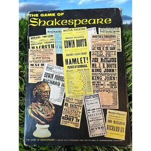Vintage 1966 Avalon Hill The Game of Shakespeare Bookcase Game Retro Literary